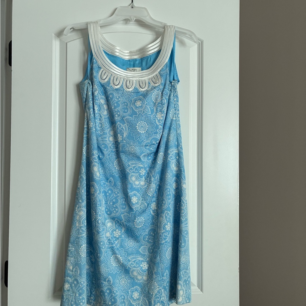 LOFT Blue Paisley Dress